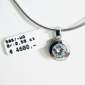 Anhänger Weißgold 585/- mit Brilliant 0,59 ct
