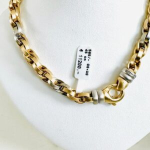 Kette 585/- Gelbgold und Weißgold