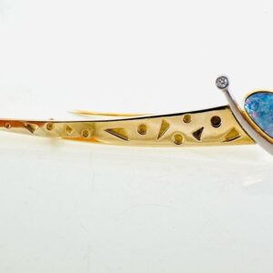 Nadel 585/- Gelbgold mit Opal und Brilliant