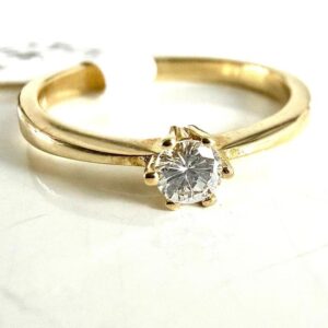Ring 585/- Gelbgold mit Brilliant 0,15 ct