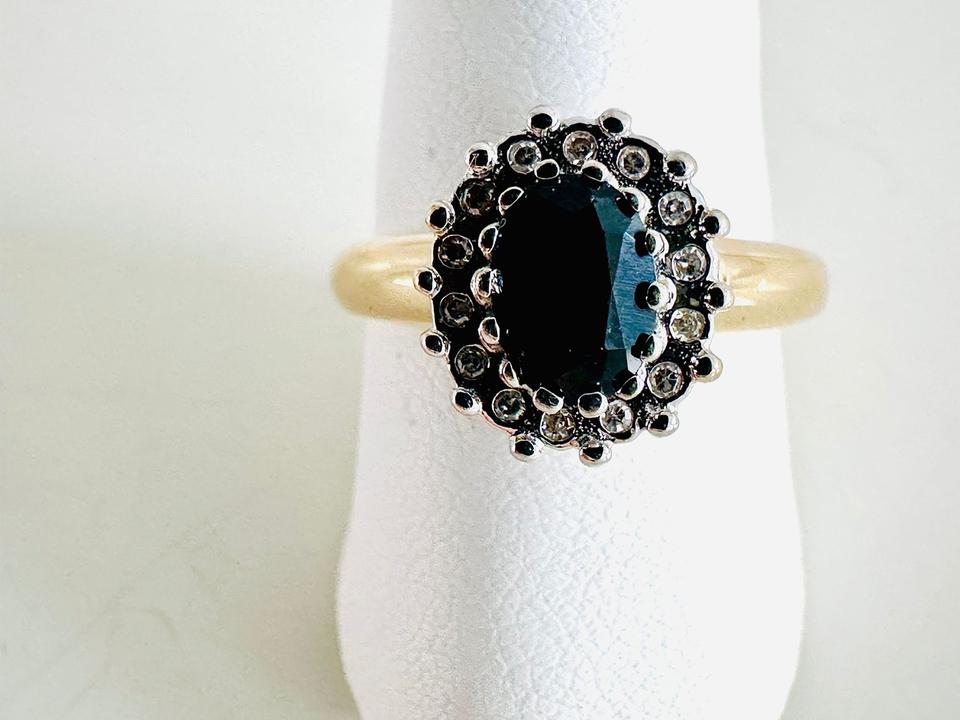 Ring 585/- Gold mit Saphir und Brillianten – Bild 16