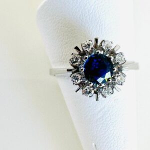 Saphir Brilliant Ring 585/- Weißgold