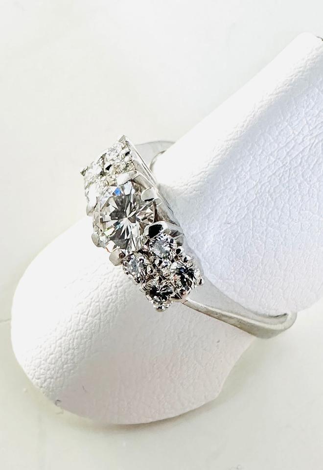 Ring 750/- Weißgold mit Brillanten 1,10 ct Tw/ Lupenrein