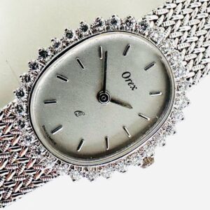 Brilliant Weißgold Uhr 585/- 0,90 ct Brillianten