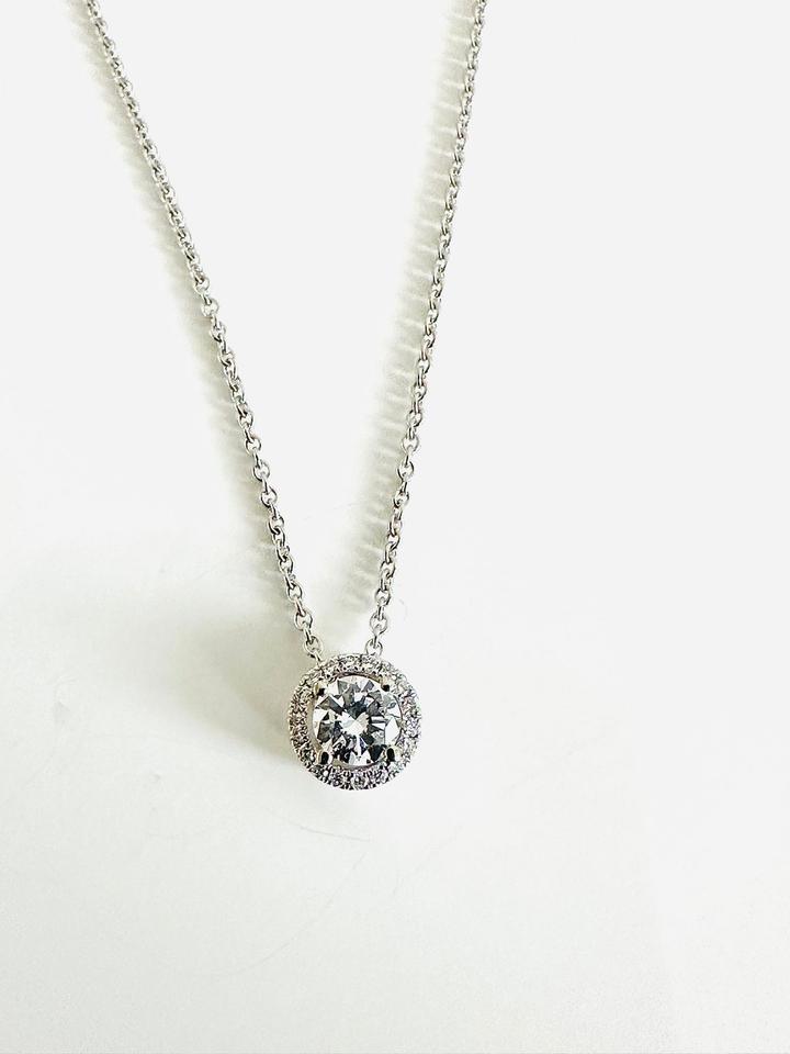 Brilliantanhänger 585/- Weißgold mit Kette 0,44ct Tw/vsi – Bild 7