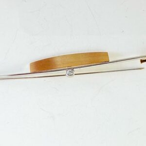 Nadel Platin und 750/- Gold mit Brilliant Handarbeit