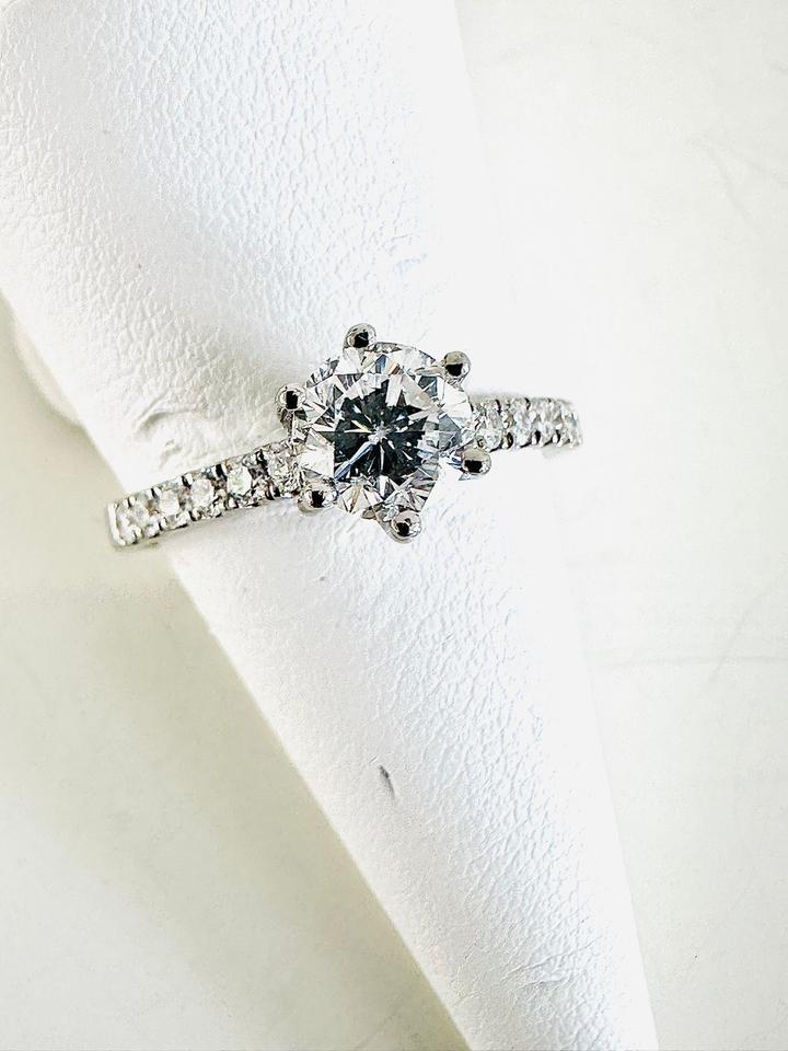 Ring 750/- Weißgold mit Brillianten 1,32 ct mit Expertise – Bild 4