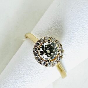 Brilliantring 585/- Gold 0,67 ct getöntes Weiß/ vsi