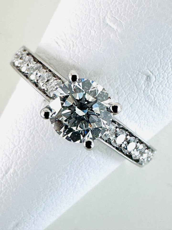 Brilliantring 750/- Weißgold 1,09 ct mit Expertise – Bild 6