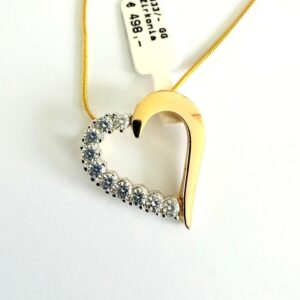 Herzanhänger 333/- Gelbgold mit Zirkonia