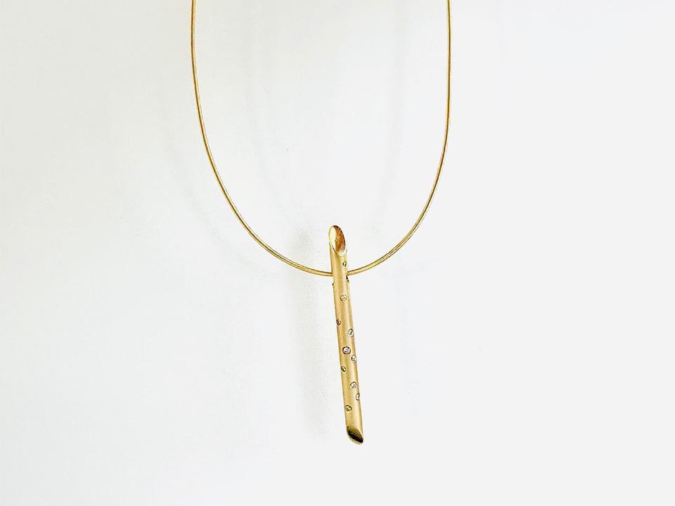 Anhänger 750/- Gold mit Brillianten 0,11 ct Handarbeit – Bild 3