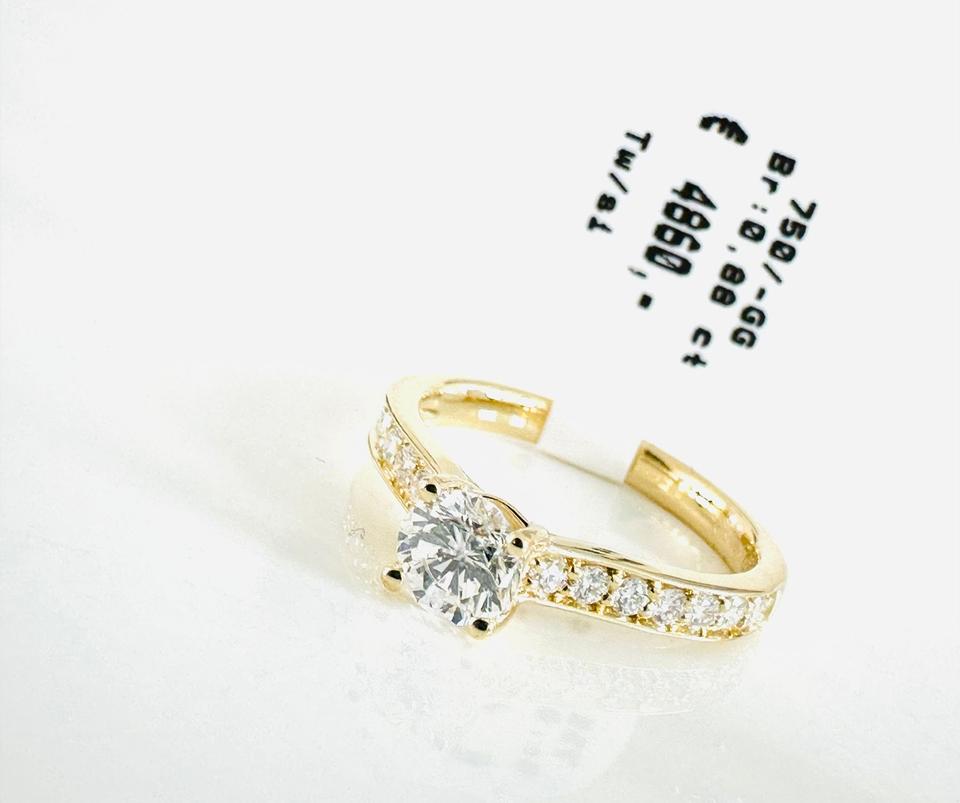 Ring 750/- Gold mit Brillianten 0,88 ct Tw/si – Bild 4