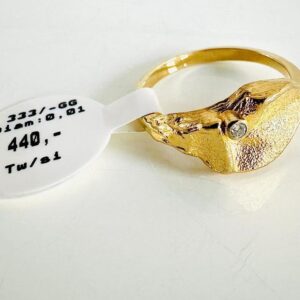 Ring 333/- Gold mit Diamant 0,01 ct