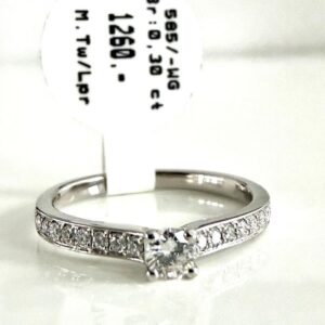 Ring 585/- Weißgold mit Brillianten 0,30 ct