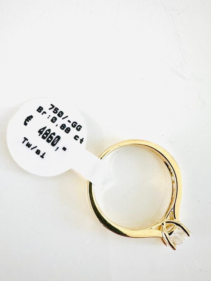 Ring 750/- Gold mit Brillianten 0,88 ct Tw/si – Bild 3