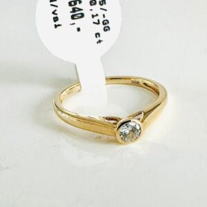 Ring 585/- Gelbgold mit Brilliant 0,17 ct
