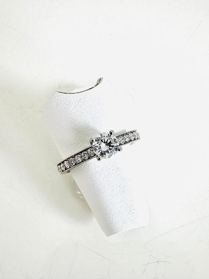 Ring 750/- Weißgold mit Brillianten 0,85 ct mit Expertise – Bild 9