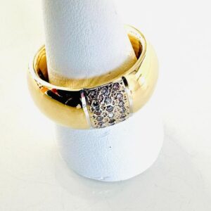 Ring 585/- Gelbgold mit Brillianten 0,22 ct Handarbeit