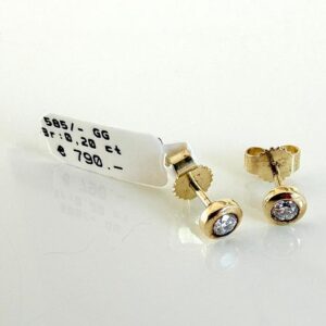 Ohrringe 585/- Gold mit Brillianten 0,20 ct