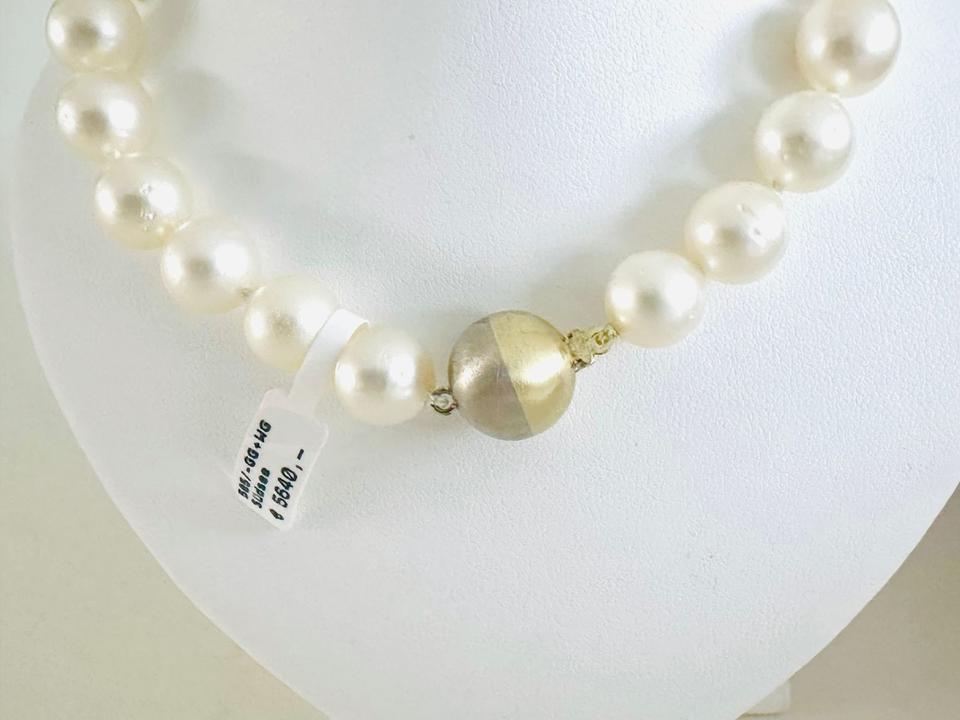 Südseeperlenkette mit 585/- Goldschloss – Bild 2