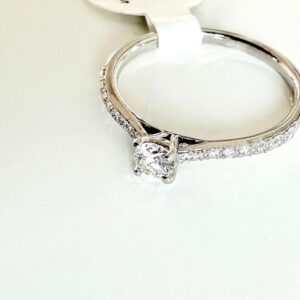 Ring 585/- Weißgold mit Brillianten 0,40 ct