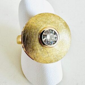 Ring 750/- Gold mit Brillanten 0,71 ct Tw/vsi mit Expertise Handa