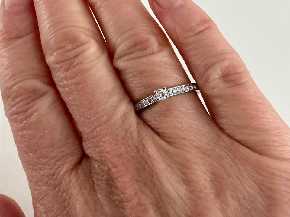 Ring 585/- Weißgold mit Brillanten 0,25 ct – Bild 3