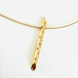 Anhänger 750/- Gold mit Brillianten 0,11 ct Handarbeit