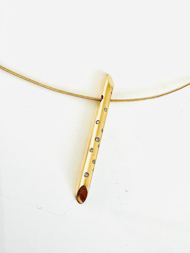 Anhänger 750/- Gold mit Brillianten 0,11 ct Handarbeit