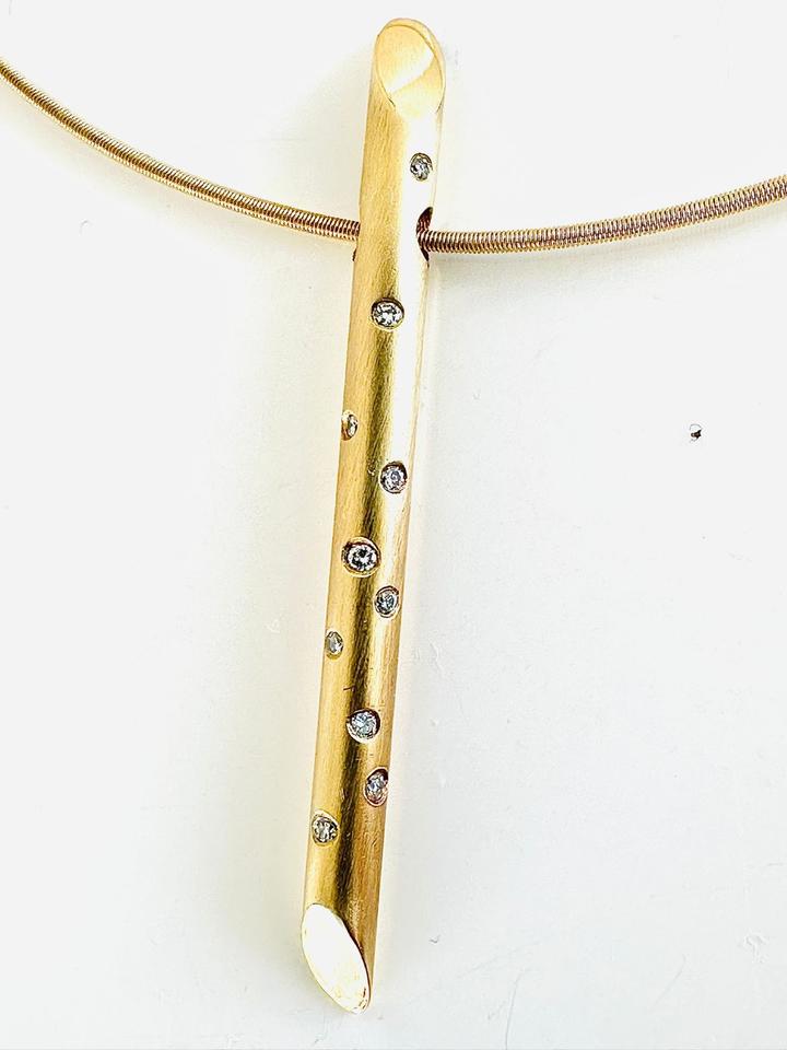 Anhänger 750/- Gold mit Brillianten 0,11 ct Handarbeit – Bild 2