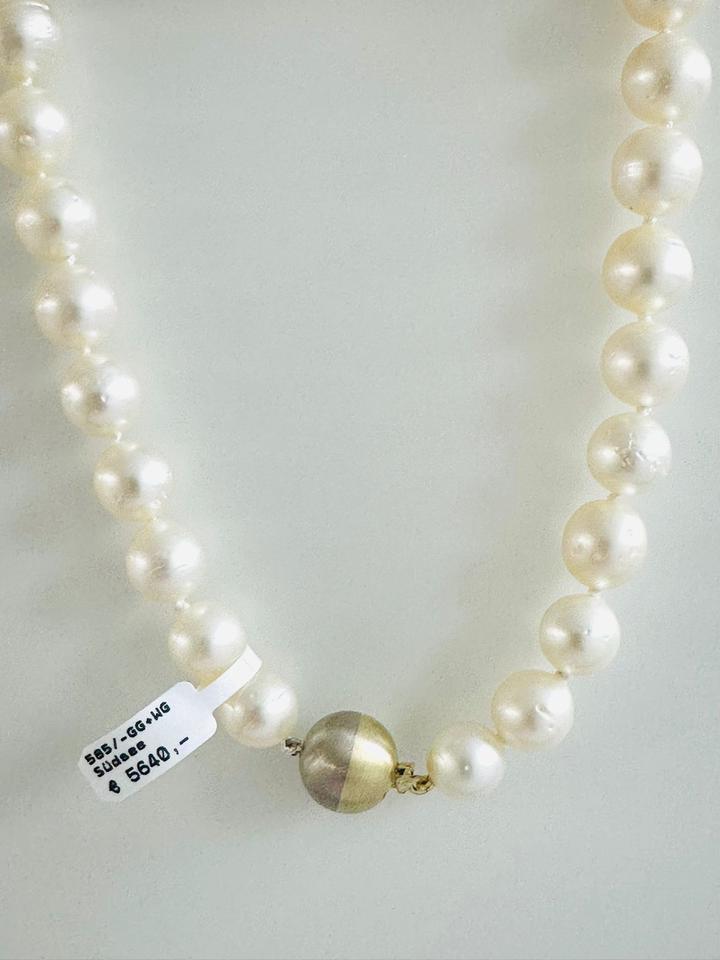 Südseeperlenkette mit 585/- Goldschloss – Bild 8
