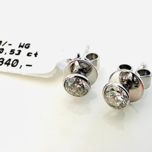 Ohrringe 750/- Weißgold mit Brillanten 0,53 ct W/si
