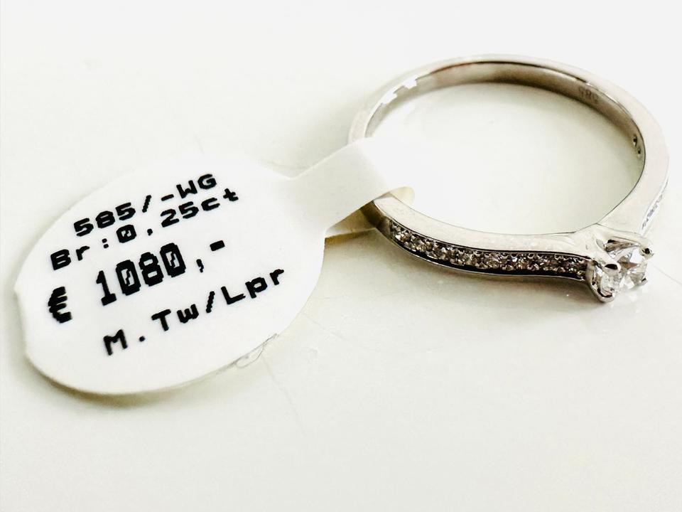 Ring 585/- Weißgold mit Brillanten 0,25 ct – Bild 5