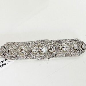 Antike Platinbrosche mit Brillanten ca 2,5 ct