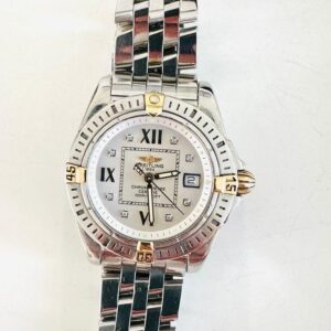 Breitling Uhr Stahl/Gold mit Brilliantzifferblatt