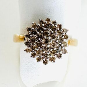 Ring 375/- Gold mit Brillanten ca 1 ct getönt