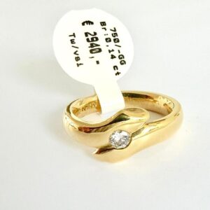 Niessing Ring 750/- mit Brilliant 0,14 ct