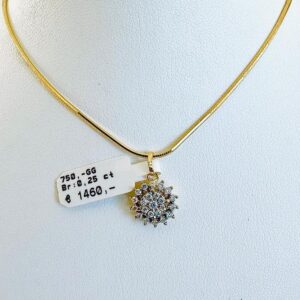 Anhänger 750/- Gold mit Brillianten 0,25 ct