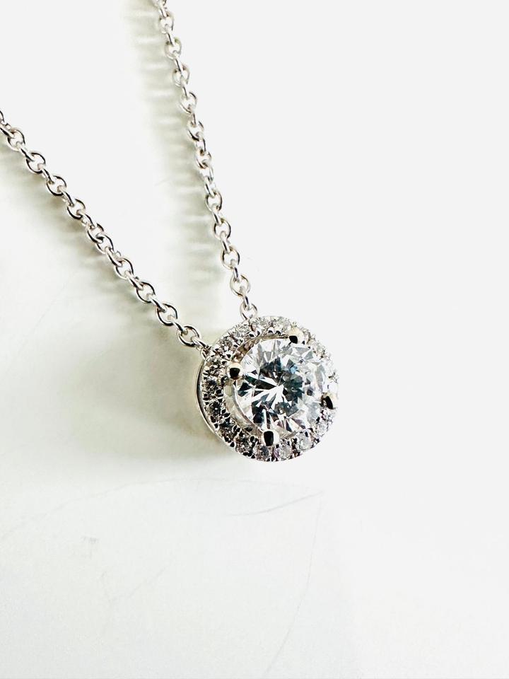 Brilliantanhänger 585/- Weißgold mit Kette 0,44ct Tw/vsi – Bild 8