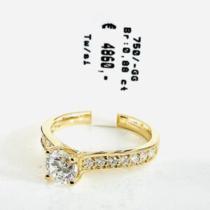 Ring 750/- Gold mit Brillianten 0,88 ct Tw/si