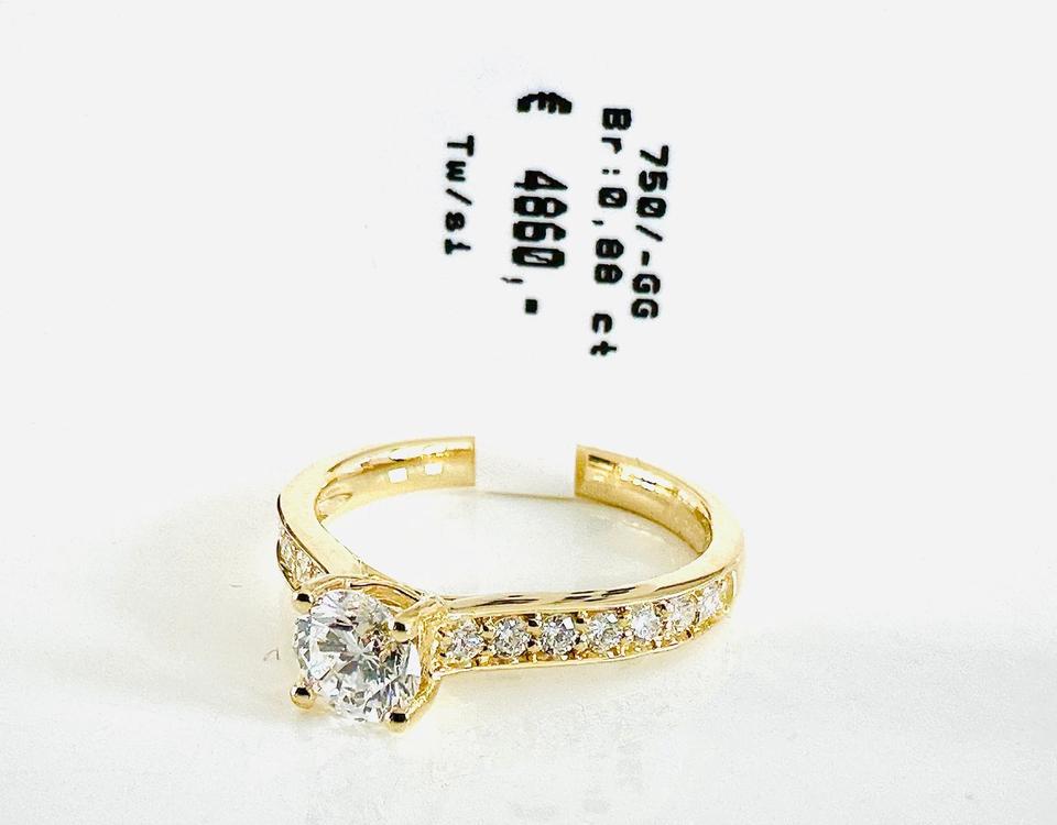 Ring 750/- Gold mit Brillianten 0,88 ct Tw/si