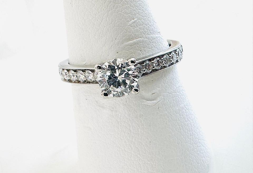 Ring 750/- Weißgold mit Brillianten 0,85 ct mit Expertise – Bild 3