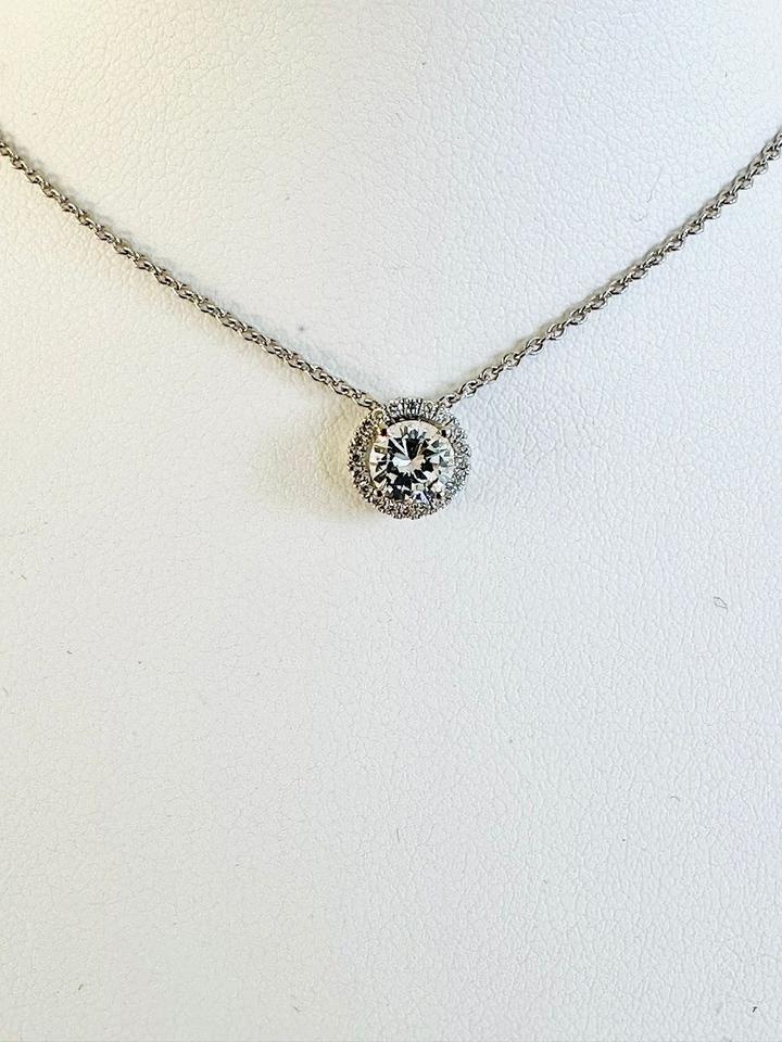 Brilliantanhänger 585/- WG mit Kette Brilli:Mitte 0,48 ct Tw/vsi – Bild 13