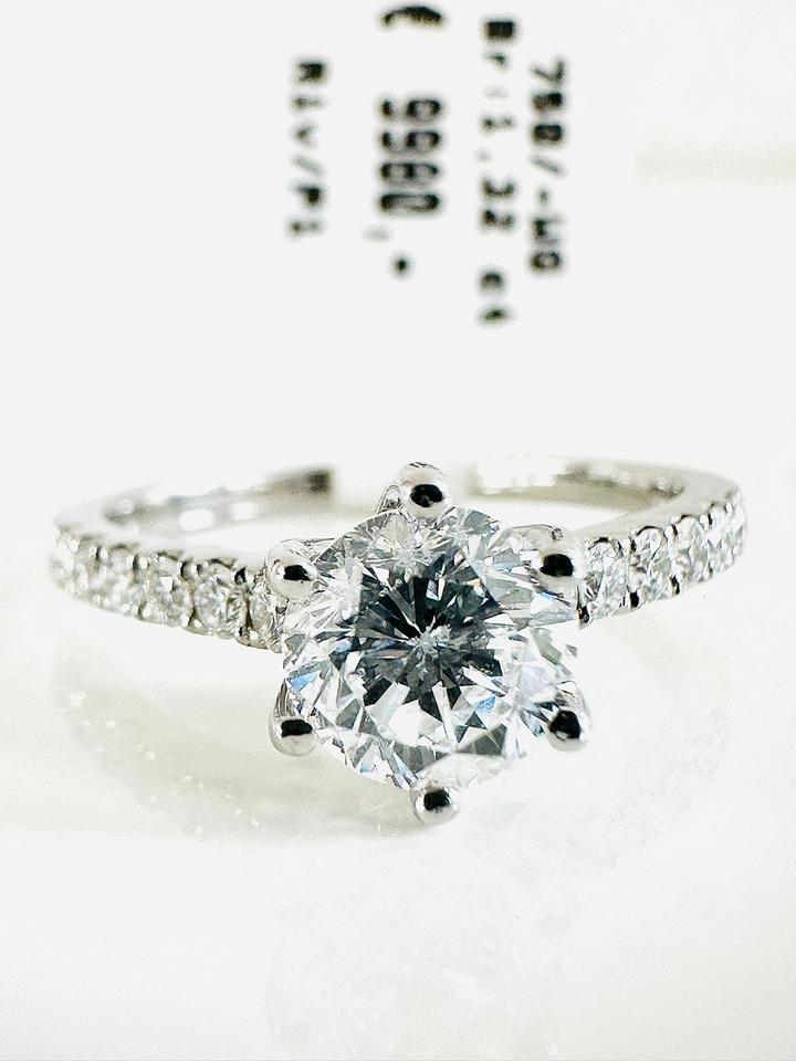 Ring 750/- Weißgold mit Brillianten 1,32 ct mit Expertise – Bild 6