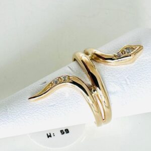 Ring Schlangenring 585/- Gold mit Brillianten
