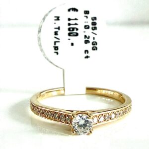 Ring 585/- Gold mit Brillianten 0,26 ct