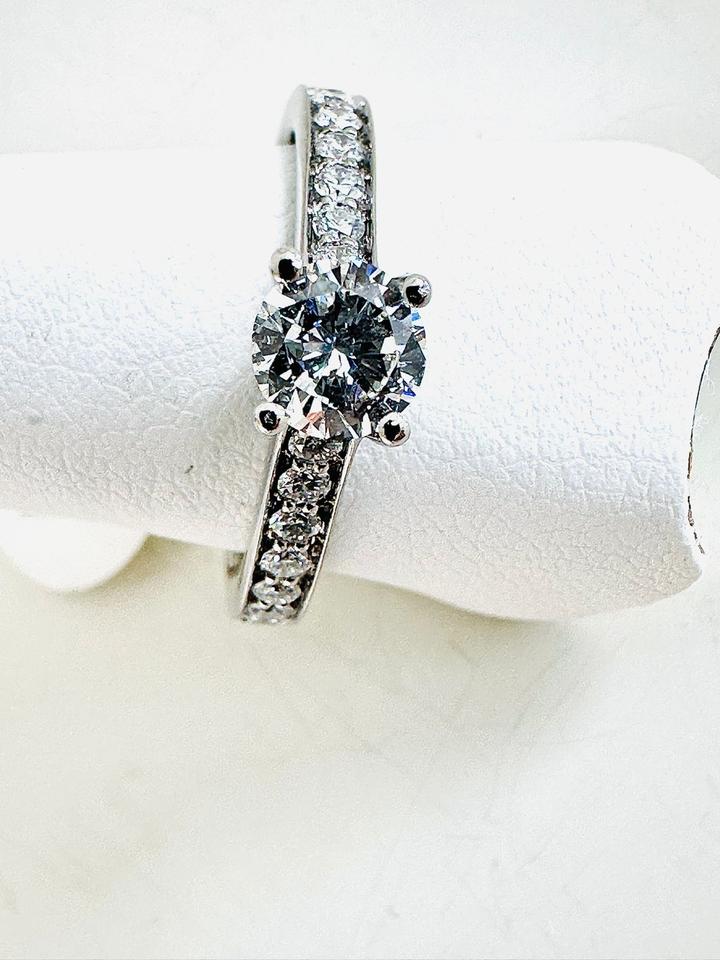 Ring 750/- Weißgold mit Brillianten 0,85 ct mit Expertise – Bild 7