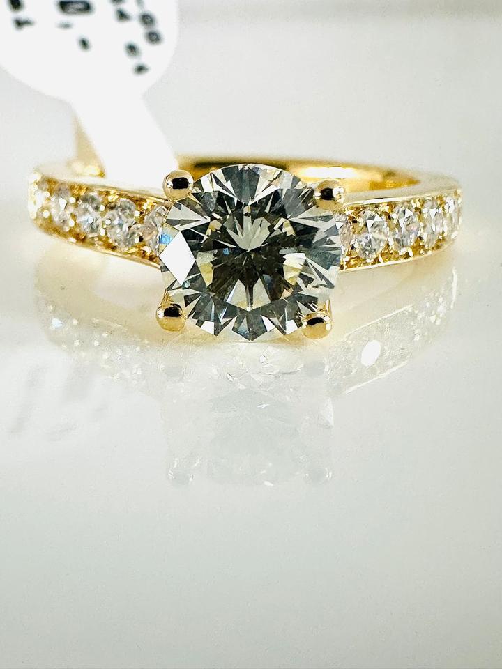 Brilliantring 750/- Gelbgold 1,44 ct mit Expertise – Bild 6