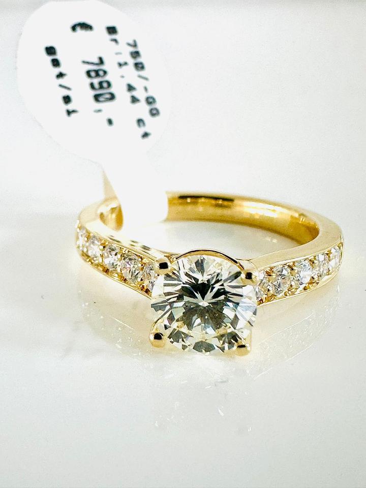 Brilliantring 750/- Gelbgold 1,44 ct mit Expertise – Bild 3