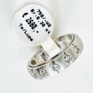 Ring 750/- Weißgold mit Brillianten 0,30 ct Tw/Lupenrein